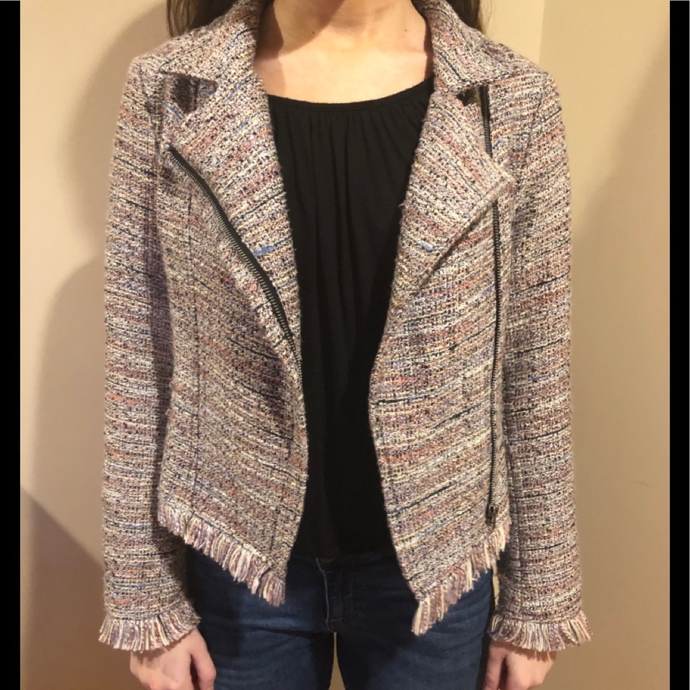 Soft colored tweed jacket